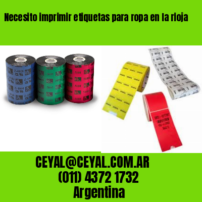 Necesito imprimir etiquetas para ropa en la rioja