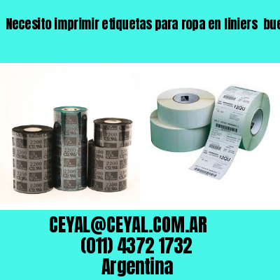 Necesito imprimir etiquetas para ropa en liniers  buenos aires