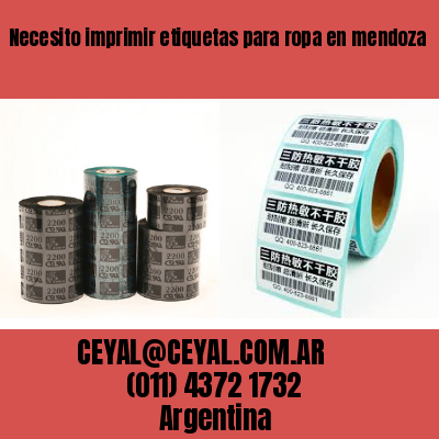 Necesito imprimir etiquetas para ropa en mendoza