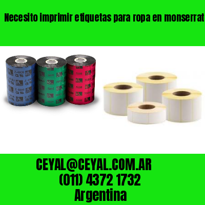 Necesito imprimir etiquetas para ropa en monserrat  buenos aires