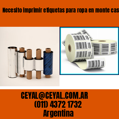 Necesito imprimir etiquetas para ropa en monte castro