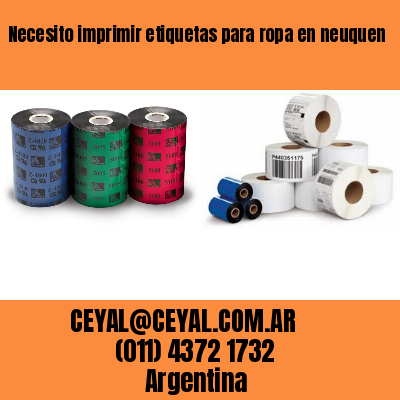 Necesito imprimir etiquetas para ropa en neuquen