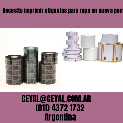 Necesito imprimir etiquetas para ropa en nueva pompeya