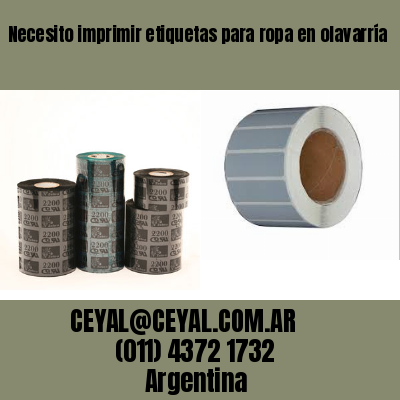 Necesito imprimir etiquetas para ropa en olavarría