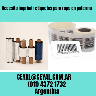 Necesito imprimir etiquetas para ropa en palermo