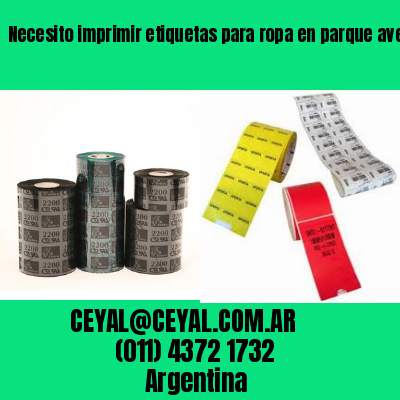 Necesito imprimir etiquetas para ropa en parque avellaneda