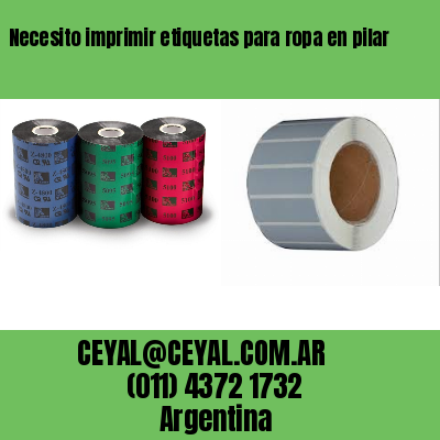Necesito imprimir etiquetas para ropa en pilar