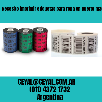 Necesito imprimir etiquetas para ropa en puerto madero  buenos aires