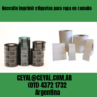 Necesito imprimir etiquetas para ropa en ramallo