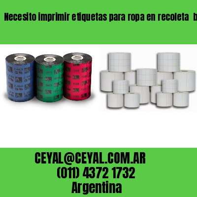 Necesito imprimir etiquetas para ropa en recoleta  buenos aires