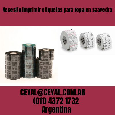 Necesito imprimir etiquetas para ropa en saavedra  buenos aires