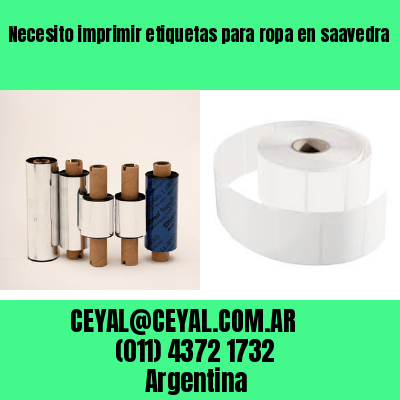 Necesito imprimir etiquetas para ropa en saavedra