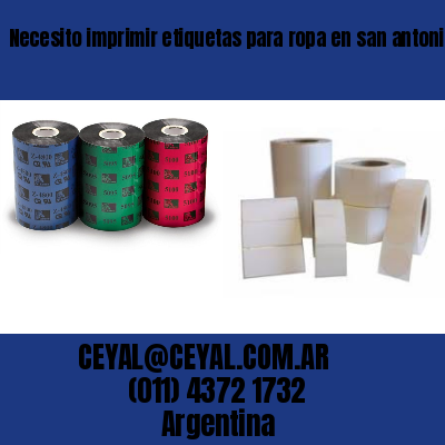Necesito imprimir etiquetas para ropa en san antonio de areco
