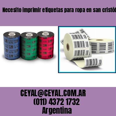 Necesito imprimir etiquetas para ropa en san cristóbal  buenos aires