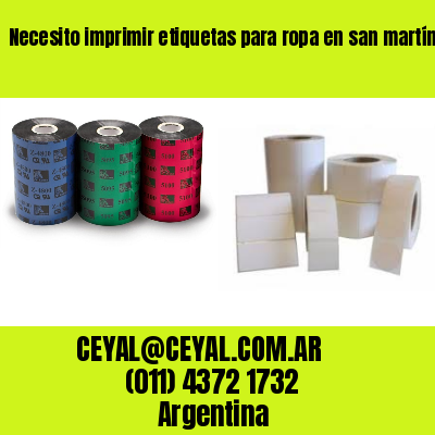 Necesito imprimir etiquetas para ropa en san martín