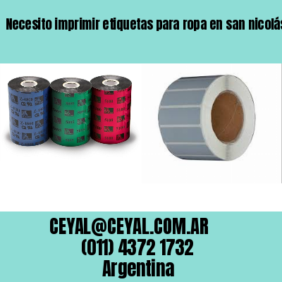 Necesito imprimir etiquetas para ropa en san nicolás