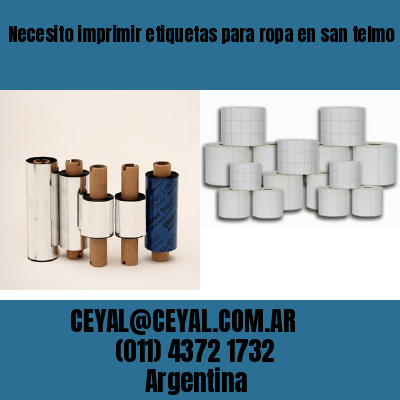 Necesito imprimir etiquetas para ropa en san telmo