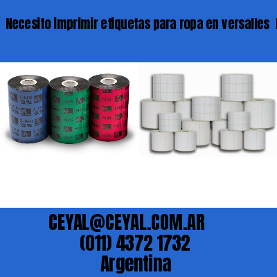 Necesito imprimir etiquetas para ropa en versalles  buenos aires