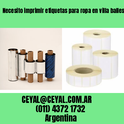 Necesito imprimir etiquetas para ropa en villa ballester