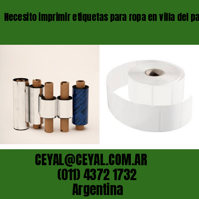 Necesito imprimir etiquetas para ropa en villa del parque  buenos aires