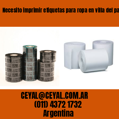 Necesito imprimir etiquetas para ropa en villa del parque