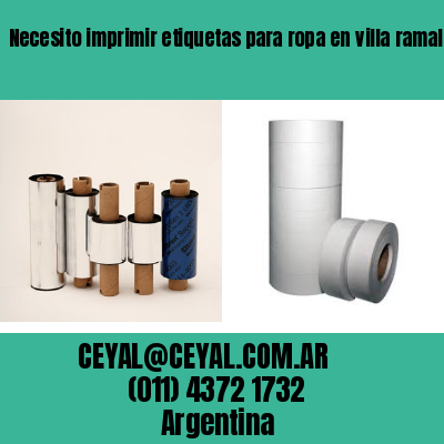 Necesito imprimir etiquetas para ropa en villa ramallo