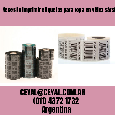 Necesito imprimir etiquetas para ropa en vélez sársfield  buenos aires