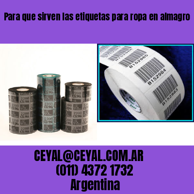 Para que sirven las etiquetas para ropa en almagro  buenos aires