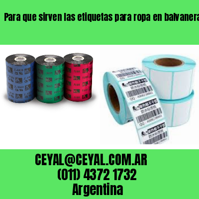 Para que sirven las etiquetas para ropa en balvanera  buenos aires