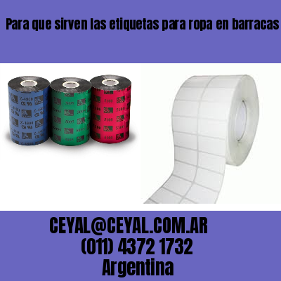 Para que sirven las etiquetas para ropa en barracas  buenos aires