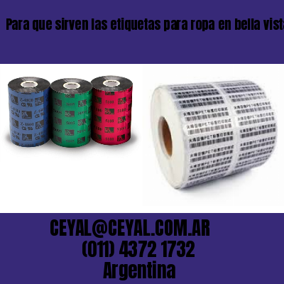 Para que sirven las etiquetas para ropa en bella vista