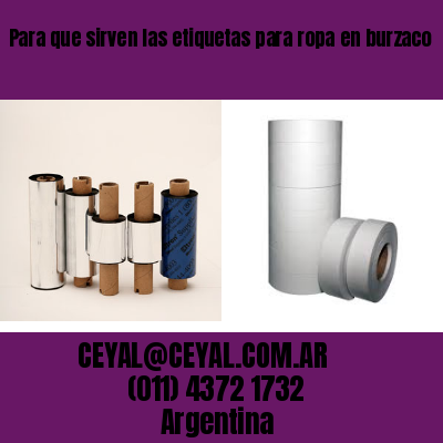 Para que sirven las etiquetas para ropa en burzaco
