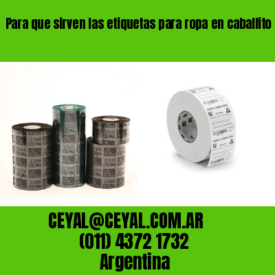 Para que sirven las etiquetas para ropa en caballito buenos aires
