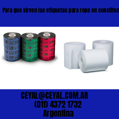 Para que sirven las etiquetas para ropa en constitucion  buenos aires