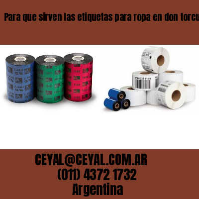 Para que sirven las etiquetas para ropa en don torcuato