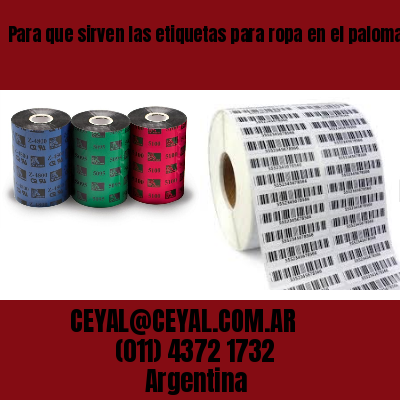 Para que sirven las etiquetas para ropa en el palomar