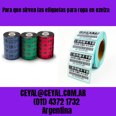 Para que sirven las etiquetas para ropa en ezeiza