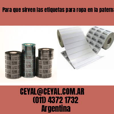 Para que sirven las etiquetas para ropa en la paternal