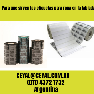 Para que sirven las etiquetas para ropa en la tablada