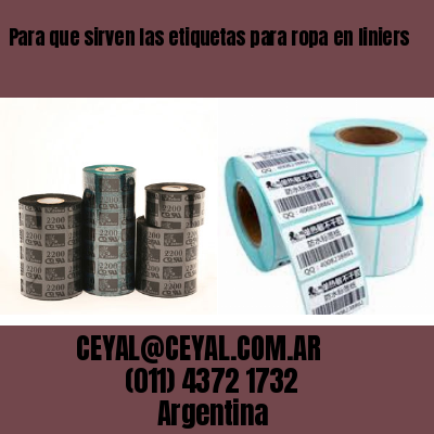 Para que sirven las etiquetas para ropa en liniers