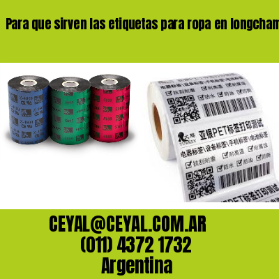 Para que sirven las etiquetas para ropa en longchamps