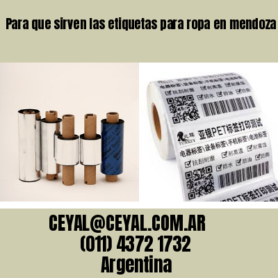 Para que sirven las etiquetas para ropa en mendoza