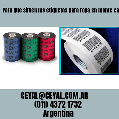 Para que sirven las etiquetas para ropa en monte castro buenos aires