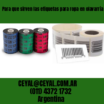 Para que sirven las etiquetas para ropa en olavarría