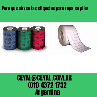 Para que sirven las etiquetas para ropa en pilar