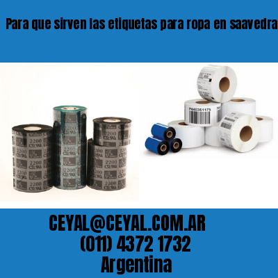 Para que sirven las etiquetas para ropa en saavedra
