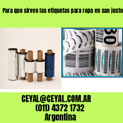 Para que sirven las etiquetas para ropa en san justo