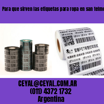 Para que sirven las etiquetas para ropa en san telmo  buenos aires