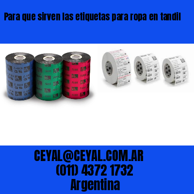 Para que sirven las etiquetas para ropa en tandil