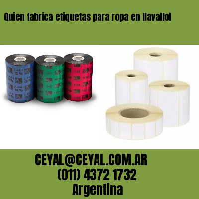 Quien fabrica etiquetas para ropa en llavallol